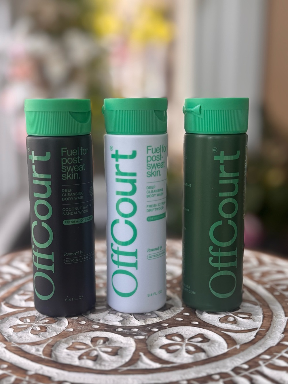 OffCourt Deep Cleansing Body Wash Gym Bag Companion Travel Trio 3 x 3.4 oz New - Picture 1 of 6